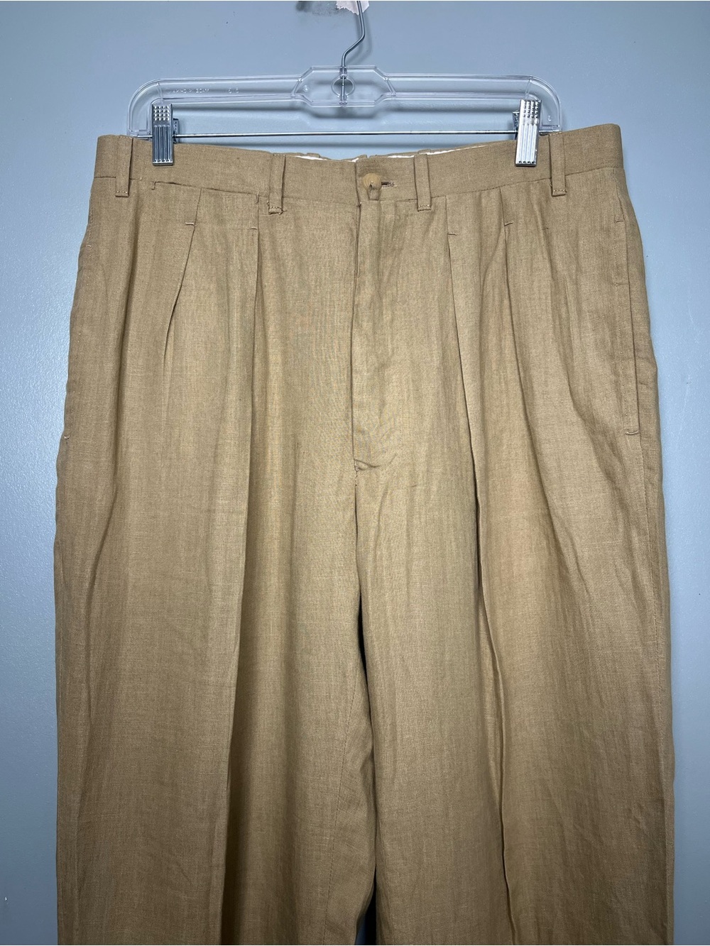 Giuliva Heritage Men’s Umberto Linen Straight Leg Trousers Pants IT 48 Size 32 - Picture 3 of 8